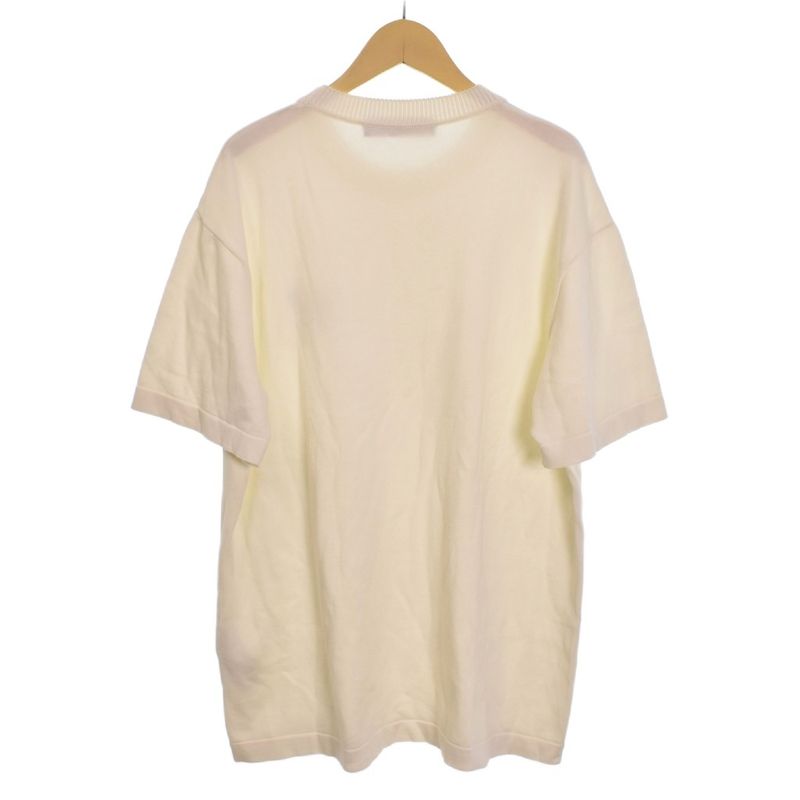 Louis Vuitton 23SS Hook Detail Signature Short Sleeve Knit T-shirt M White
