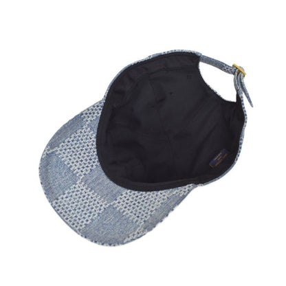 Louis Vuitton Cap Damier Denim 3D Hat Blue M7534l AA