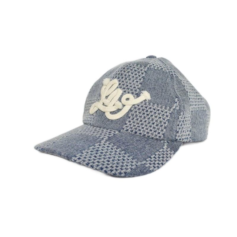 Louis Vuitton Cap Damier Denim 3D Hat Blue M7534l AA