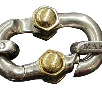 Tiffany & Co Tiffany & CO Makers Calfskin Leather Cord Bracelet Ag925 Au750