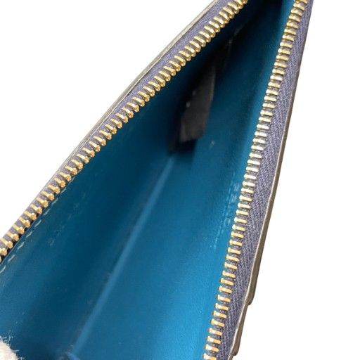 Fendi FF Diamond Fragment Case Leather Coin Case Card Case 8m0489 Blue Navy AA