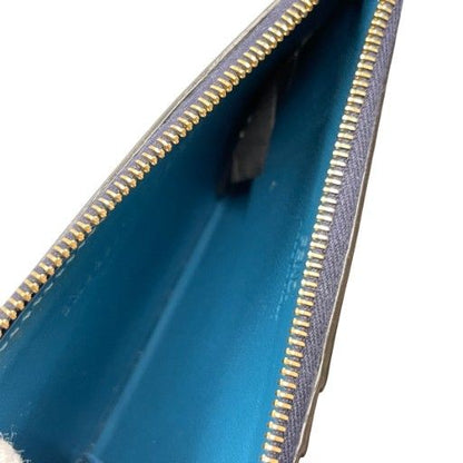Fendi FF Diamond Fragment Case Leather Coin Case Card Case 8m0489 Blue Navy AA