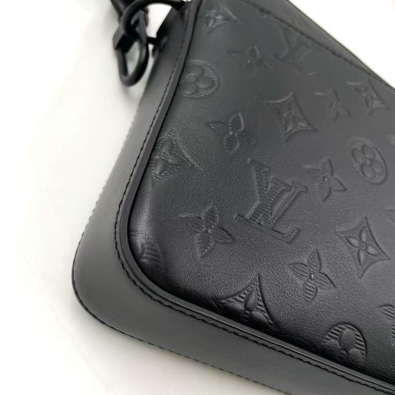 Louis Vuitton Duo Messenger Monogram Shadow Monogram Shadow Noir Black RFID