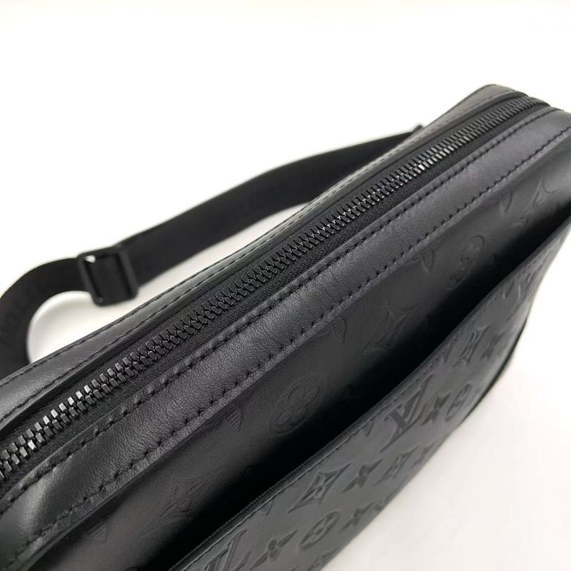 Louis Vuitton Duo Messenger Monogram Shadow Monogram Shadow Noir Black RFID