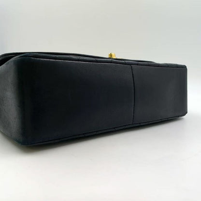 Chanel Diana Matelasse Serial Number Unknown Leather Black Shoulder Bag Gold