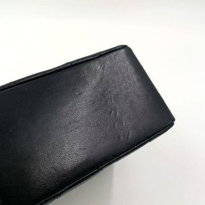 Chanel Diana Matelasse Serial Number Unknown Leather Black Shoulder Bag Gold