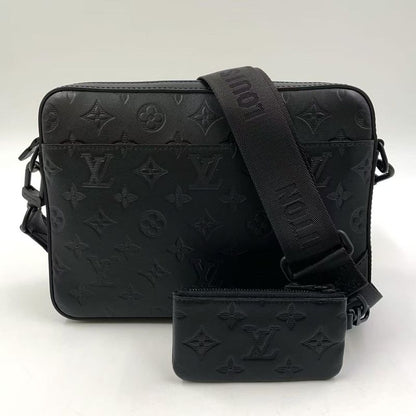 Louis Vuitton Duo Messenger Monogram Shadow Monogram Shadow Noir Black RFID