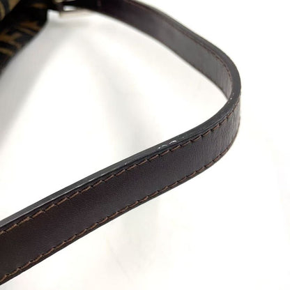 Fendi Mamma Bucket Zucca Pattern Shoulder Bag Canvas Brown And Beige Handbag