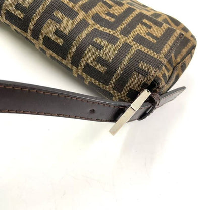 Fendi Mamma Bucket Zucca Pattern Shoulder Bag Canvas Brown And Beige Handbag