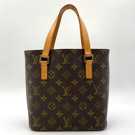 Louis Vuitton Vavin PM Monogram Leather × PVC Brown Handbag Gold M51172