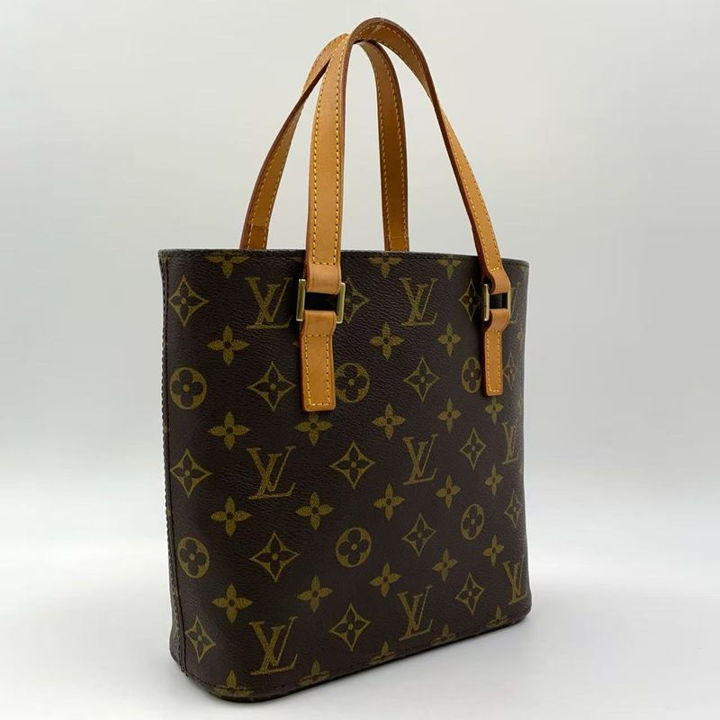 Louis Vuitton Vavin PM Monogram Leather × PVC Brown Handbag Gold M51172