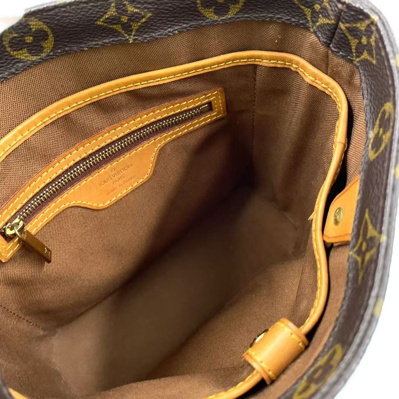 Louis Vuitton Vavin PM Monogram Leather × PVC Brown Handbag Gold M51172