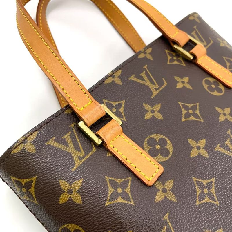 Louis Vuitton Vavin PM Monogram Leather × PVC Brown Handbag Gold M51172