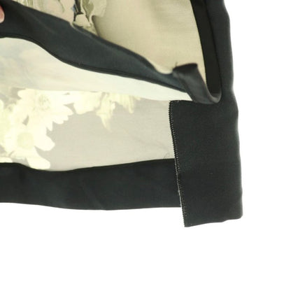 Prada 2009 Silk Miniskirt Trapeze 38 Black Khaki Ivory ES - GY57