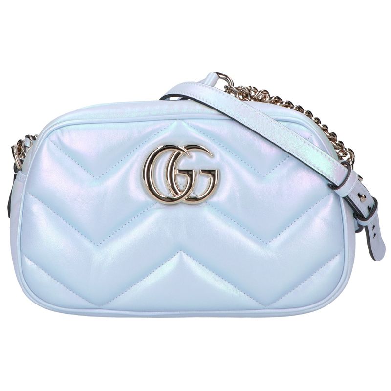 Gucci Similar 447632 GG Marmont Quilted Chevron Small Camera Bag Chain