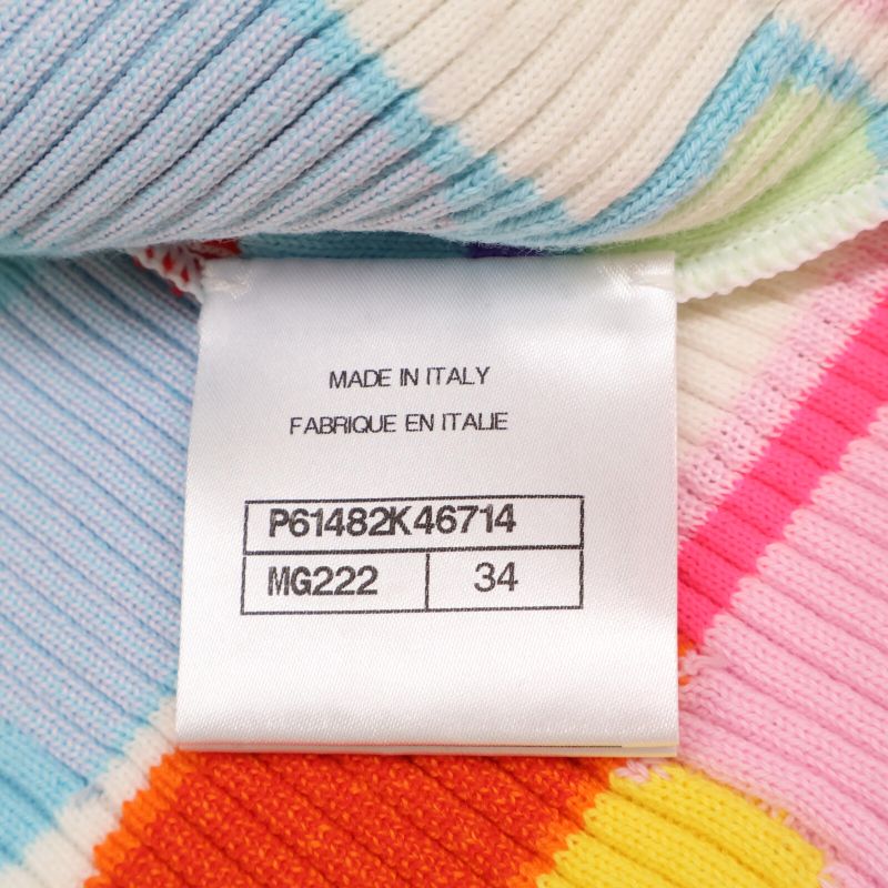 Chanel Beautiful P61482 Coco Button Cotton Cashmere Knit Cardigan 34