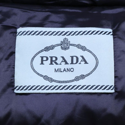 Prada29z660 Hoodie Down With Belt 42 Navy Blue Long Coat