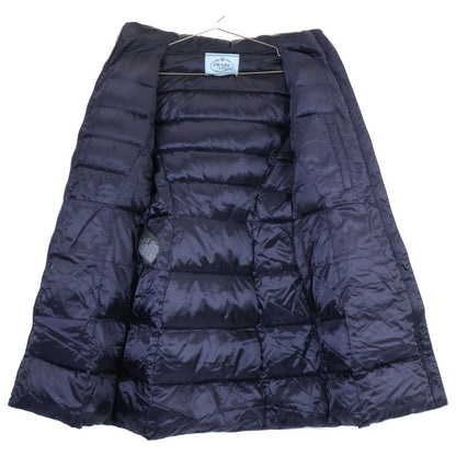 Prada29z660 Hoodie Down With Belt 42 Navy Blue Long Coat