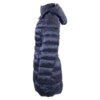 Prada29z660 Hoodie Down With Belt 42 Navy Blue Long Coat