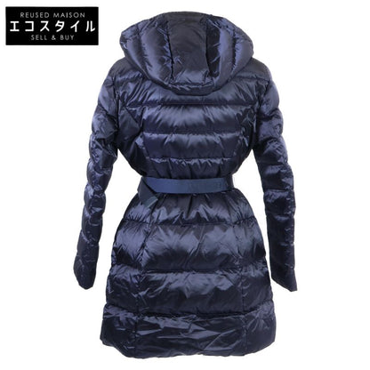 Prada29z660 Hoodie Down With Belt 42 Navy Blue Long Coat