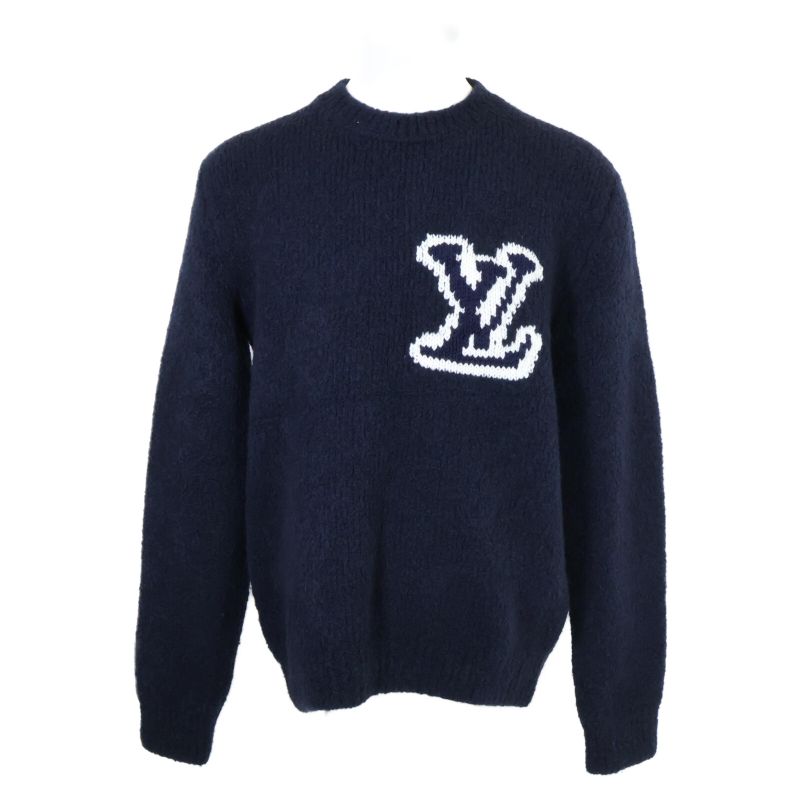 Louis VuittonRm212q VSS Hln43w Intarsia Crew Neck Knit