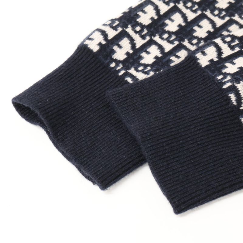 Christian DIOR Beautiful 054s55am055 Cashmere Oblique Reversible Round Neck