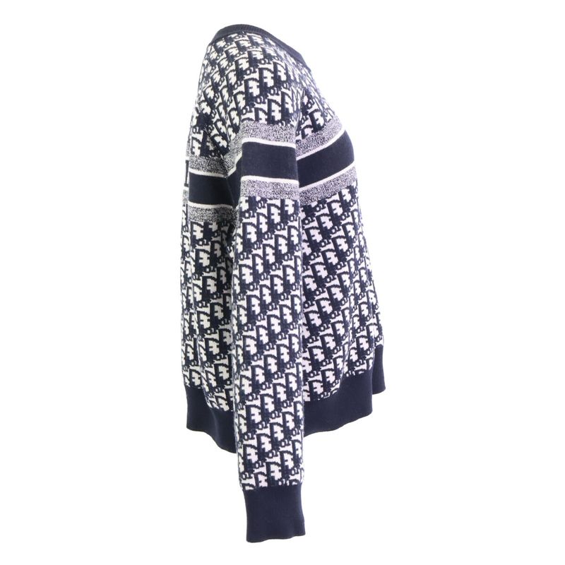 Christian DIOR Beautiful 054s55am055 Cashmere Oblique Reversible Round Neck