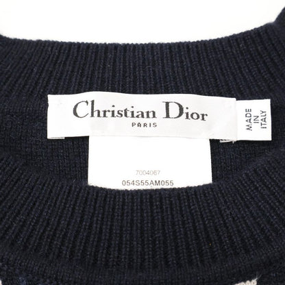 Christian DIOR Beautiful 054s55am055 Cashmere Oblique Reversible Round Neck