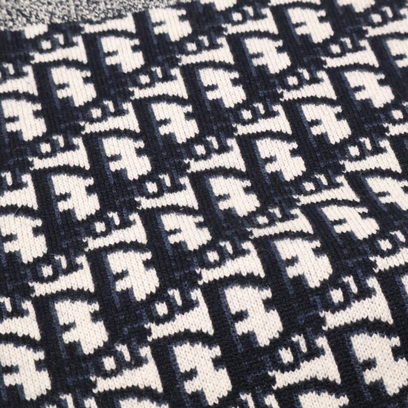 Christian DIOR Beautiful 054s55am055 Cashmere Oblique Reversible Round Neck