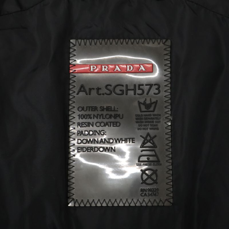 Prada Sport Sgh573 Brown Triangle Logo Down Jacket Cleaning 50