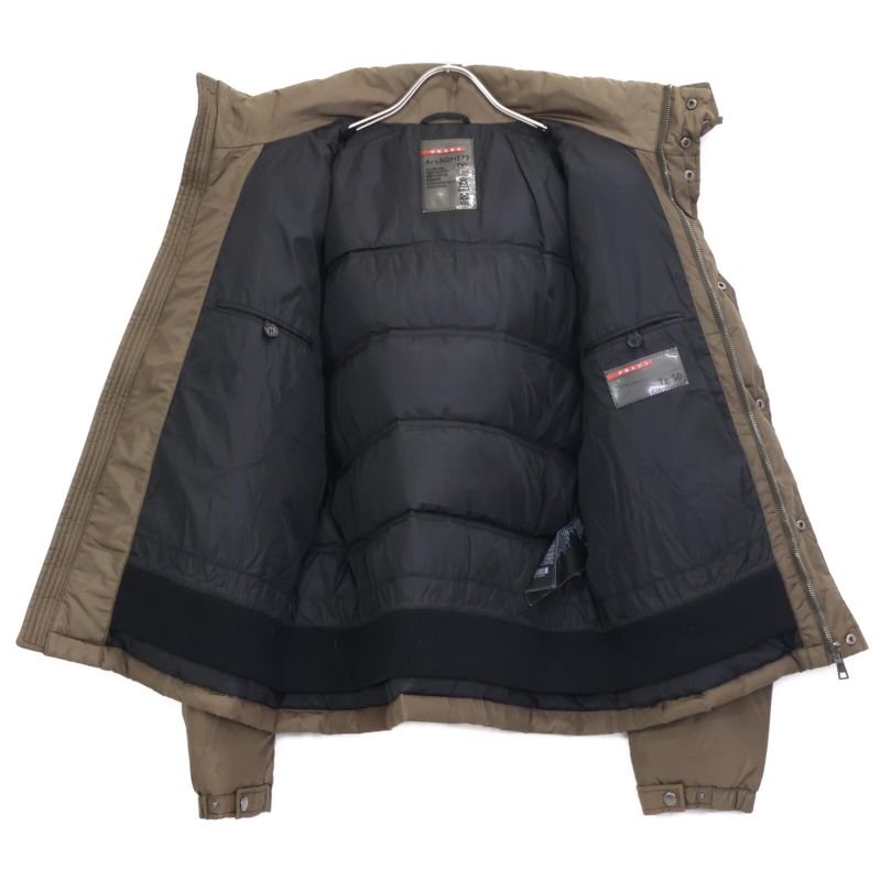 Prada Sport Sgh573 Brown Triangle Logo Down Jacket Cleaning 50