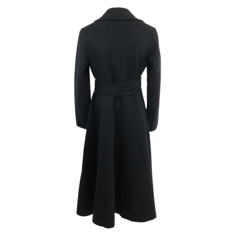 Christian DIOR  Official 250m63a1116 Wool Buttonless Belted Long Gown