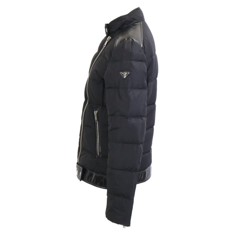 Prada13AW LeatherNylon-switched Riders 40