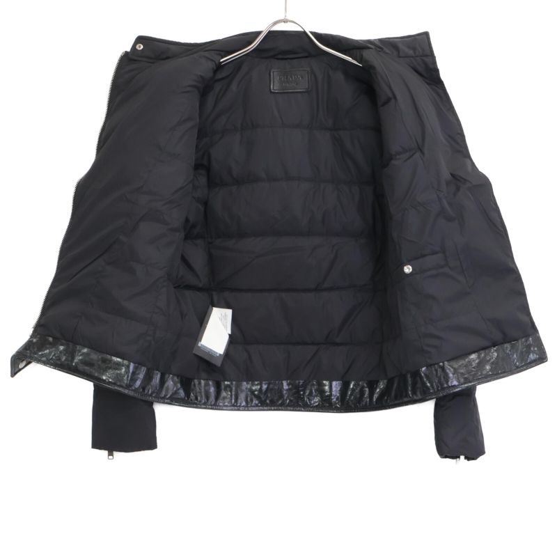 Prada13AW LeatherNylon-switched Riders 40