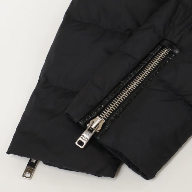 Prada13AW LeatherNylon-switched Riders 40