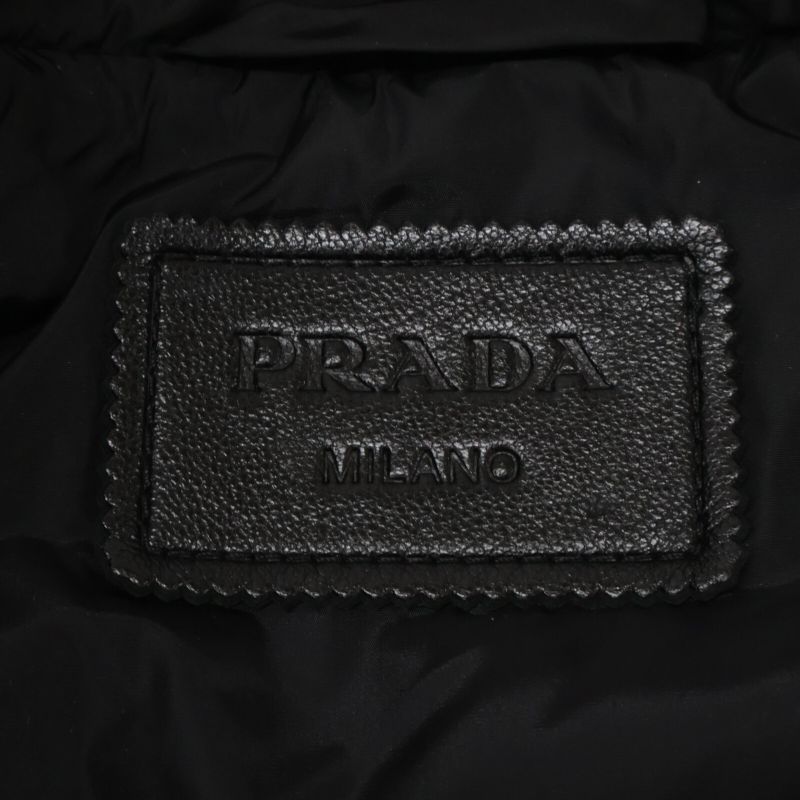Prada13AW LeatherNylon-switched Riders 40
