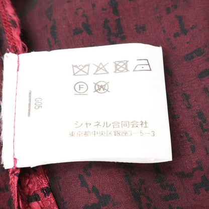 Chanel 22AW P73159v64621 Tweed Silk Bow Tie Back Button Blouse 36