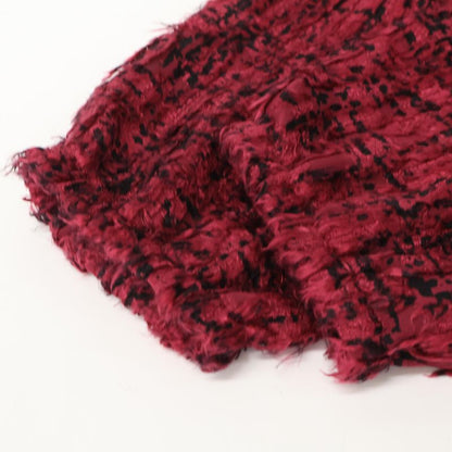 Chanel 22AW P73159v64621 Tweed Silk Bow Tie Back Button Blouse 36