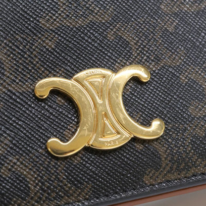 Celine Triomphe /triomphe Canvas Compact Wallet/