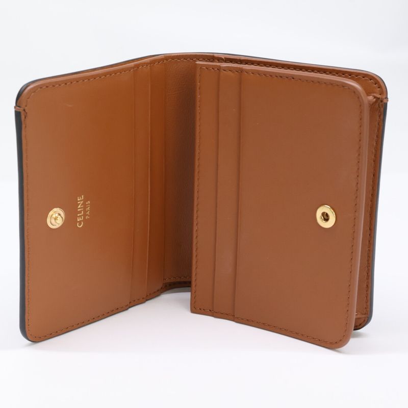 Celine Triomphe /triomphe Canvas Compact Wallet/