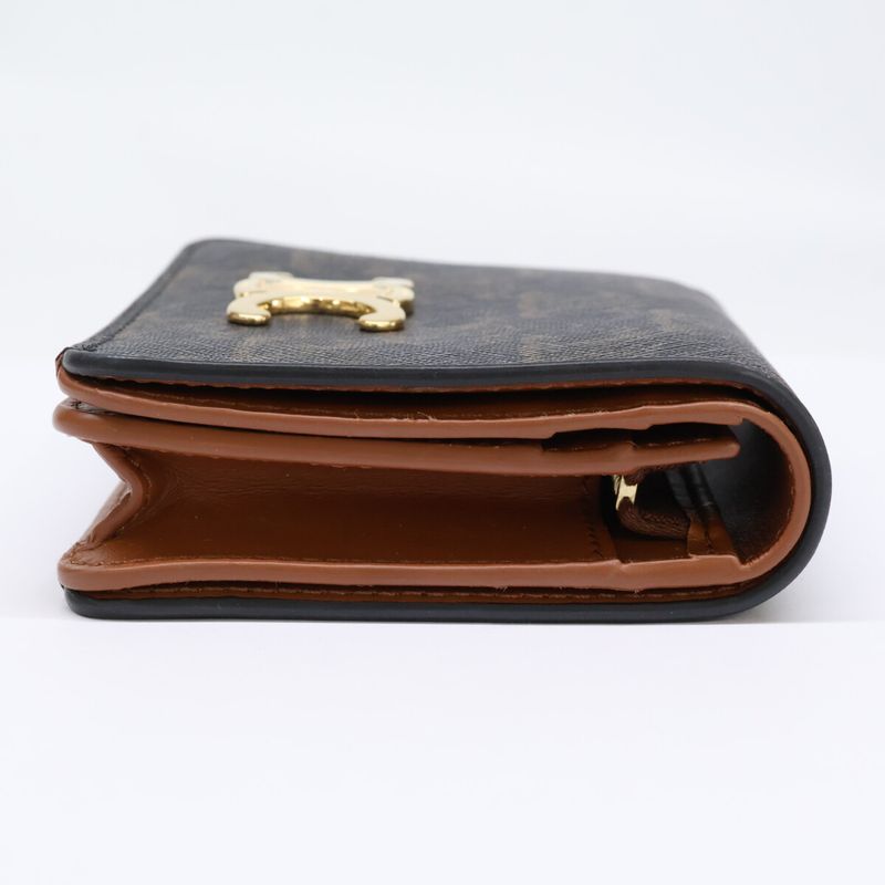 Celine Triomphe /triomphe Canvas Compact Wallet/