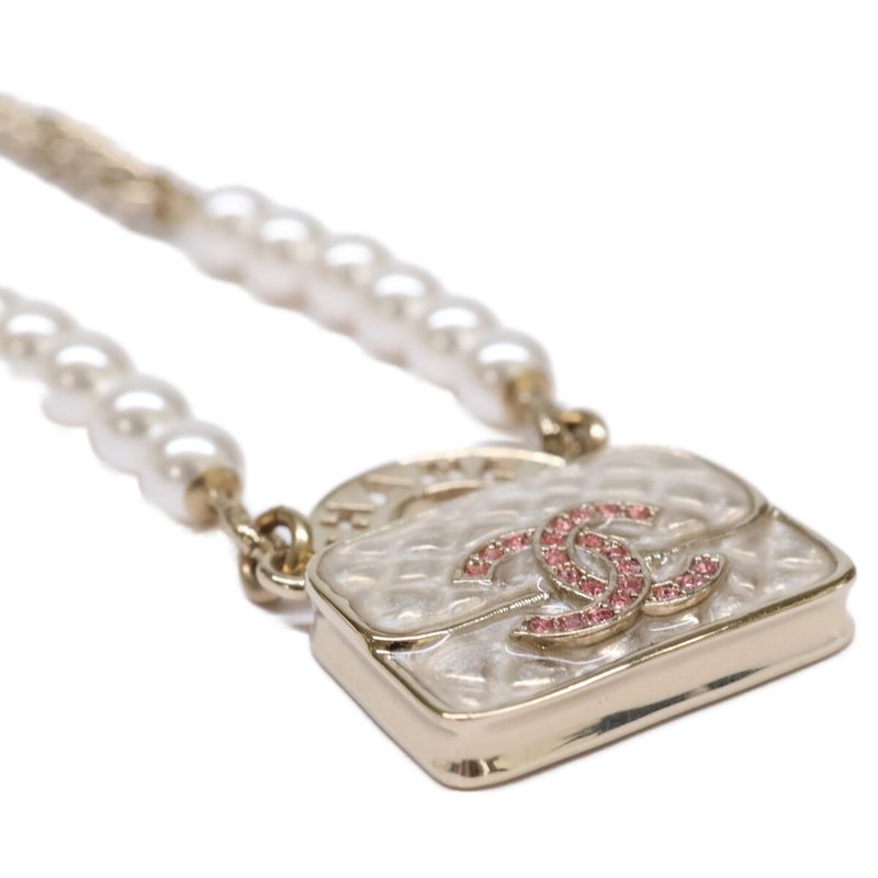 Chanel Similar B24S Abd331 Bag Motif Coco Mark Pearl Chain