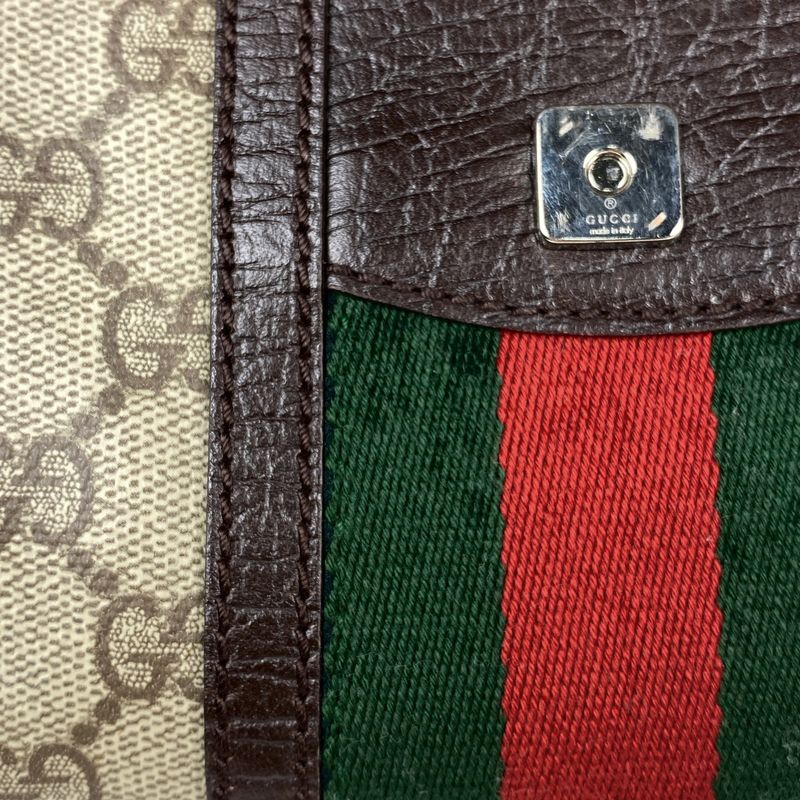 Gucci GG Pattern Belt Bag Waist Bag Sherry Line Web Body Bag Coated Canvas