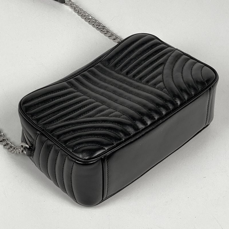 Prada Diagram Chain Shoulder Bag Logo Shoulder Bag Leather Nero (black) 1bh083