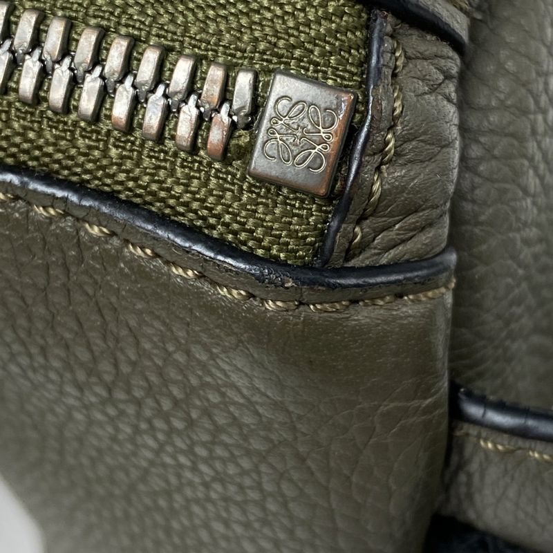 Loewe Puzzle S Ring Bag Khaki Body Bag Leather Green Beige Men's