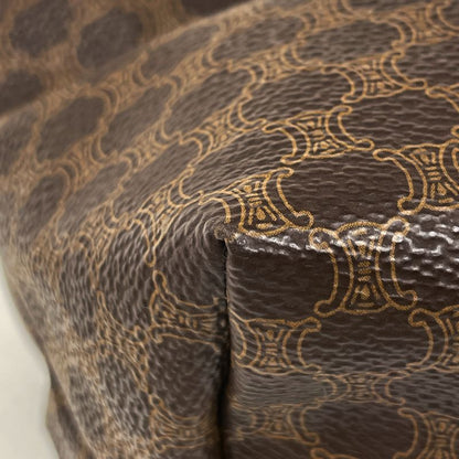 Celine Macadam Pattern Handbag Pouch Handbag Coated Canvas Brown Women