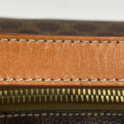 Celine Macadam Pattern Handbag Pouch Handbag Coated Canvas Brown Women