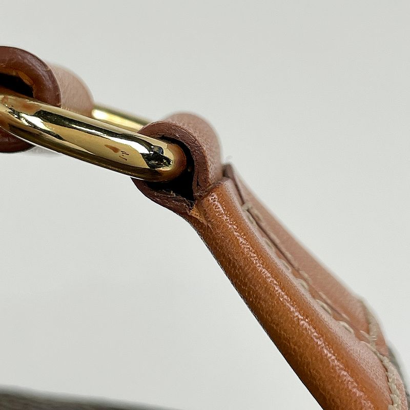 Celine Macadam Pattern Handbag Pouch Handbag Coated Canvas Brown Women