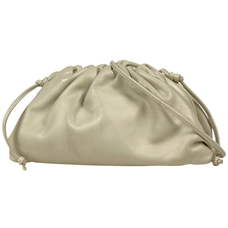 Bottega Veneta Mini The Pouch Shoulder Bag Gusset Shoulder Bag Leather Ivory