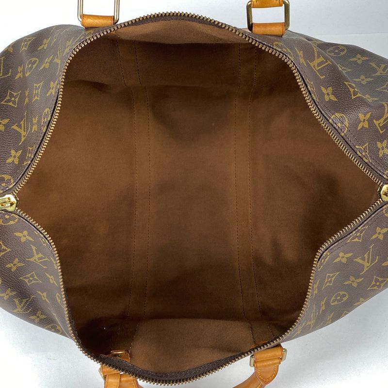 Louis Vuitton Keepall 50 Handbag Travel Business Boston Bag Monogram Brown